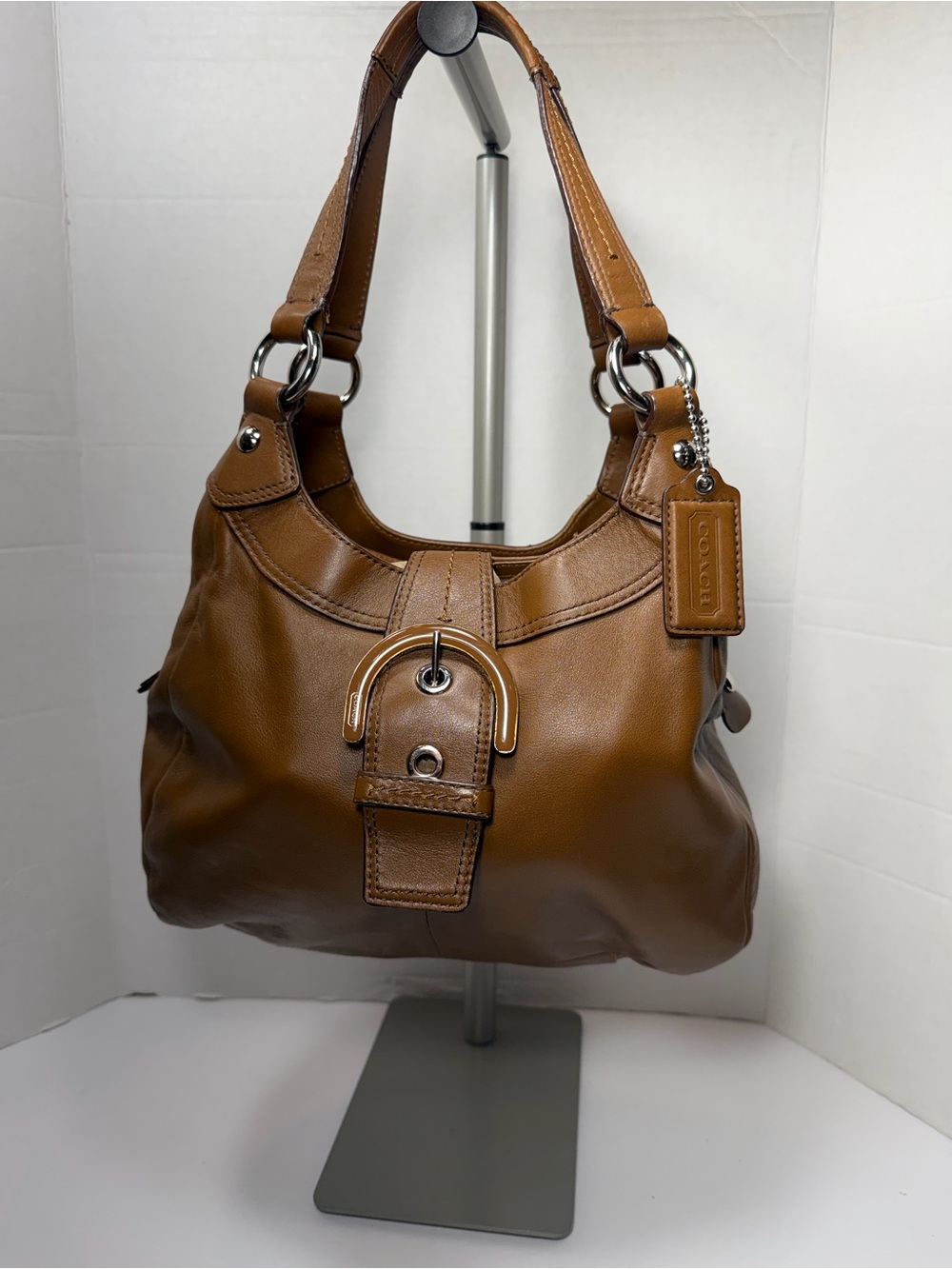 COACH F17219 MEDIUM VINTAGE SOHO LYNN CHOCOLATE BROWN LEATHER
HOBO BAG Y2K SOHO